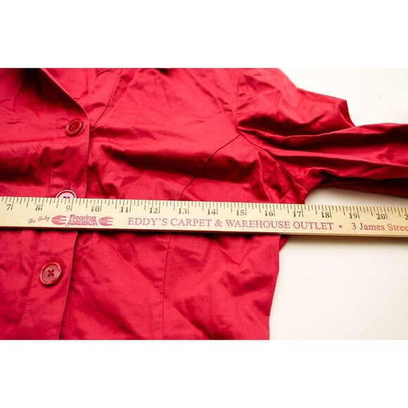 The Limited womens button down shirt dress 2 salmon pink fit flare midi VTG - Picture 5 of 10